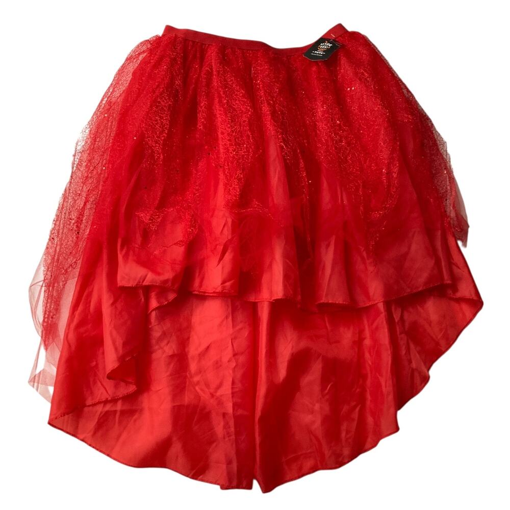Women's Red tutu skirt adult OS tulle Hyde & Eek Halloween gothic vampy costume